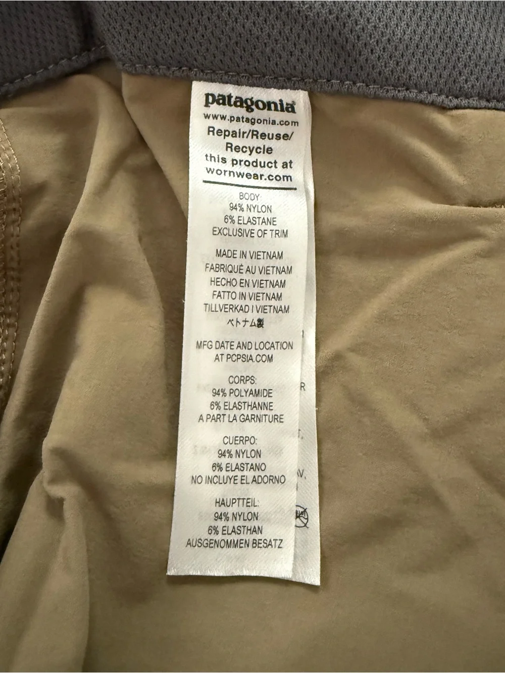 Patagonia Quandary Pants Mens Sz 31  Inseam 30  Khaki Tan 6 Pocket Lightweight
